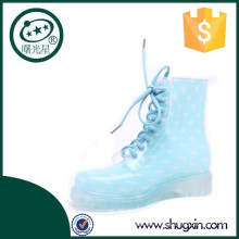 taizhou hot product polka dot jalea desechable antideslizante plataforma lluvia chanclas B-817